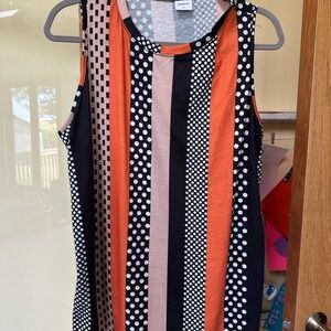 Women's Striped and Polka Dot Tank Top